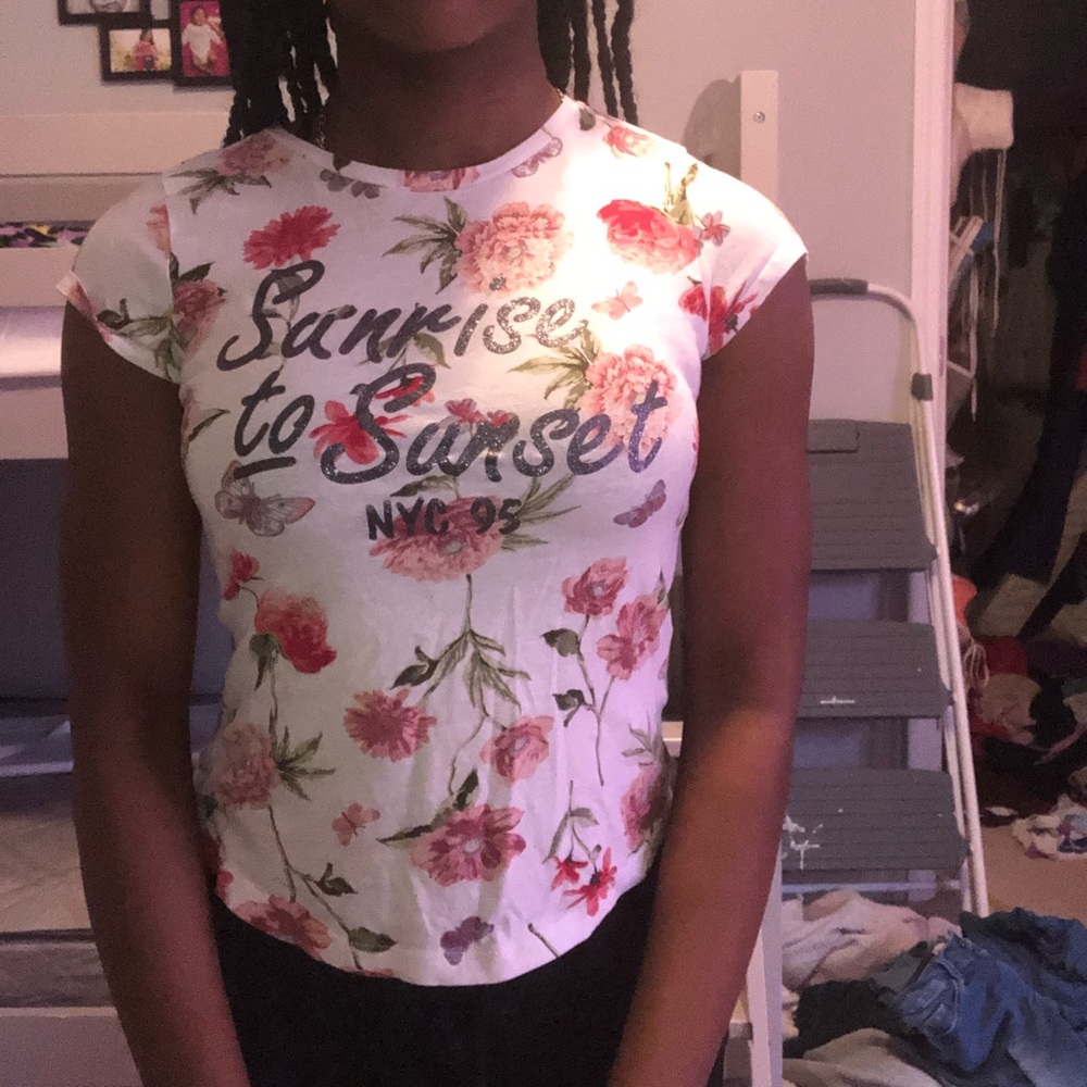 White floral t-shirt